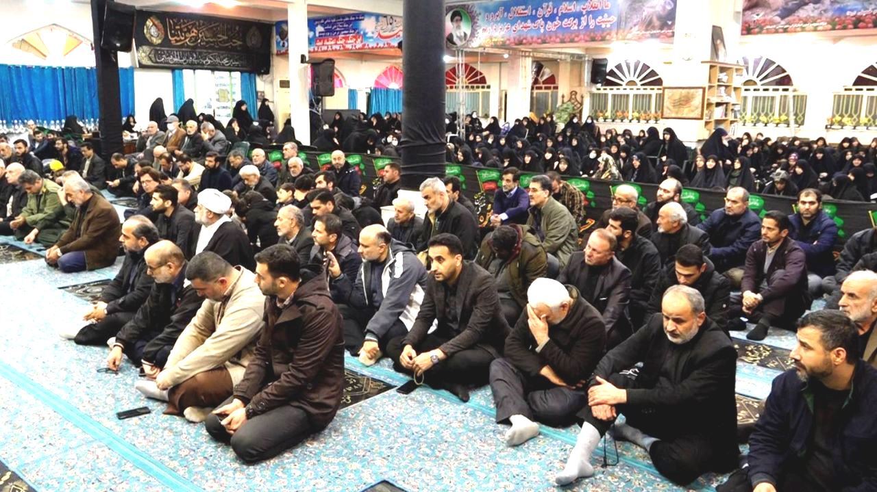 مراسم هفتمین روز شهادت پرستار شهید مرضیه نبوی نیا در لاهیجان