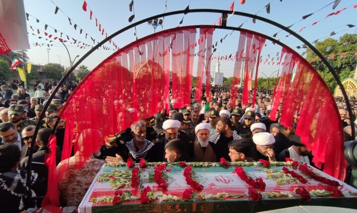 تشییع پیکر مطهر شهید مصطفی سوباط در شهر صفی آباد شهرستان دزفول