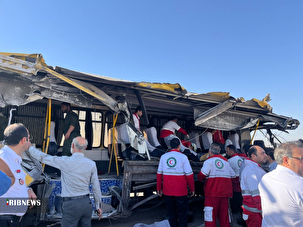 تصادف اتوبوس دانشجویان در جاده سمنان - سرخه