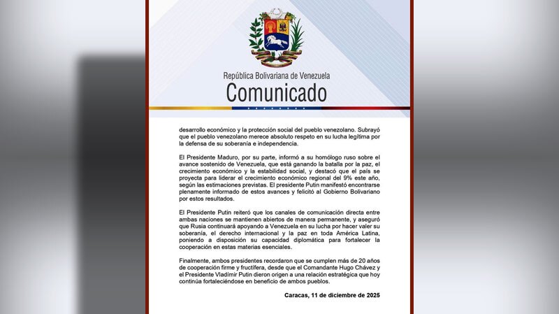 اعلام حمایت قاطع روسیه از ونزوئلا اعلام حمایت قاطع روسیه از ونزوئلا