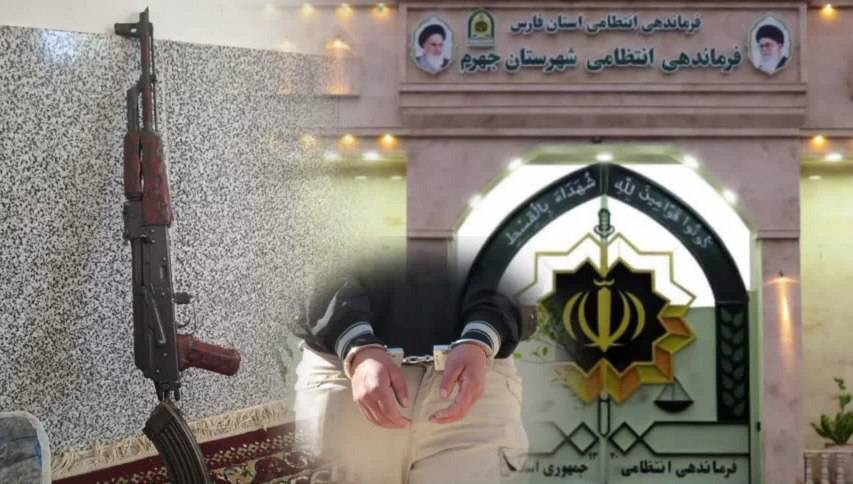 دستگیری عامل تیراندازی و کشف سلاح جنگی توسط پلیس جهرم دستگیری عامل تیراندازی و کشف سلاح جنگی توسط پلیس جهرم